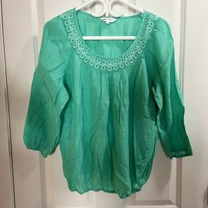 Northern Reflections Seafoam Green/ Turquoise Blouse | Size M